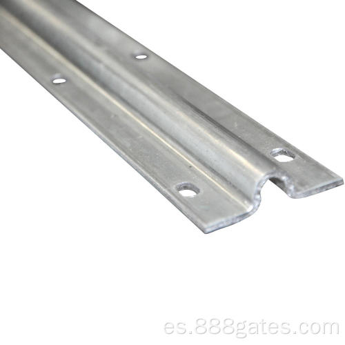 Pista de puerta corrediza galvanizada en forma de 16 mm y 20 mm